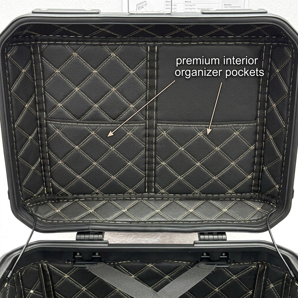 Motoroc 35L Motorcycle Top Box — Matte black - Image 12