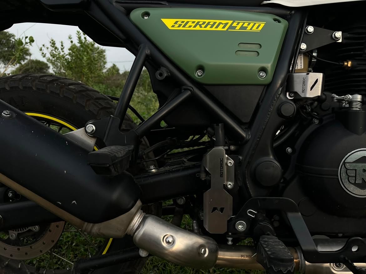 Royal Enfield Scram 440 Rear Brake Master Cylinder Guard | Durable Adventure Protection - Image 5